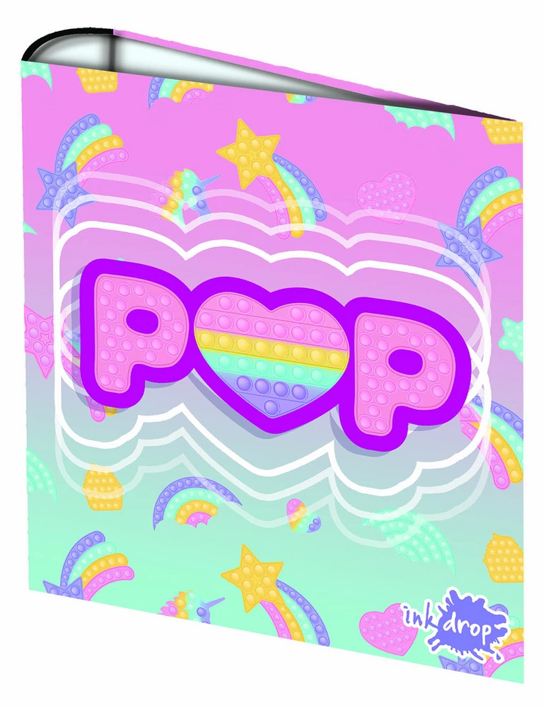 CARPETA INKDROP 3X40 CON 3 ANILLOS - POP IT PASTEL - POP