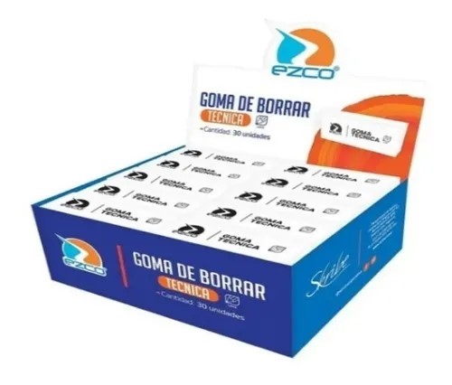 PACK GOMA DE BORRAR EZCO PLASTICA LAPIZ TECNICA X30U