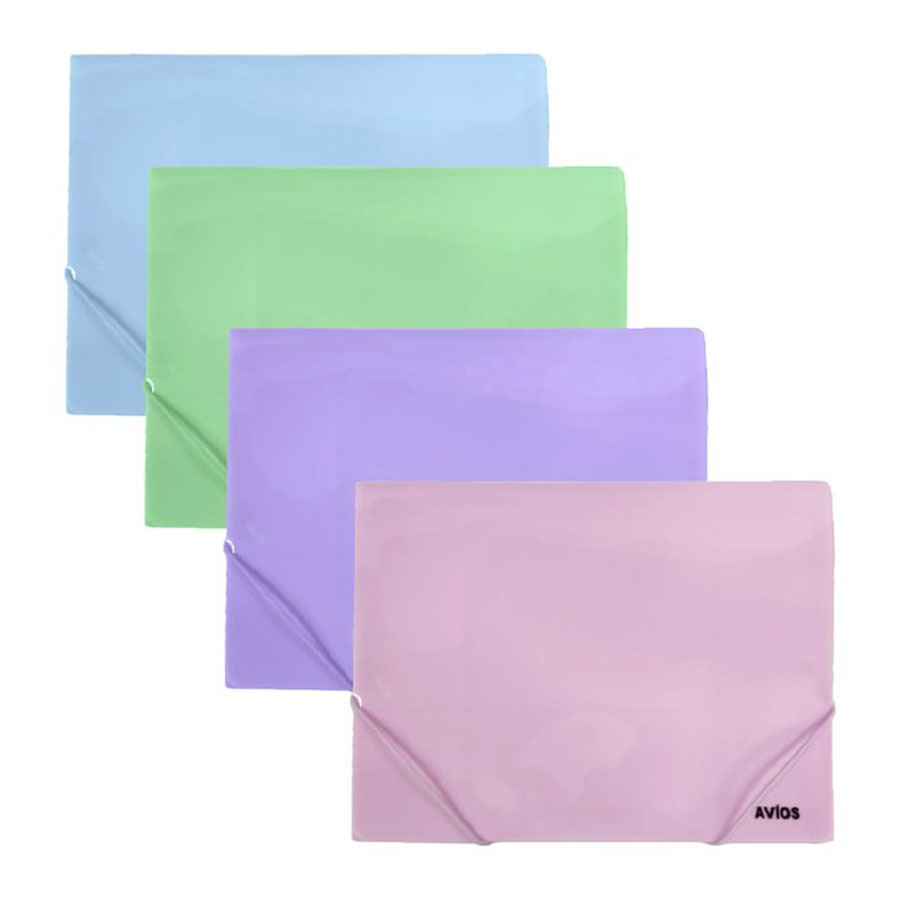PACK CARPETA AVIOS 3 SOLAPAS OFICIO C/ELASTICO X30U VIOLETA PASTEL