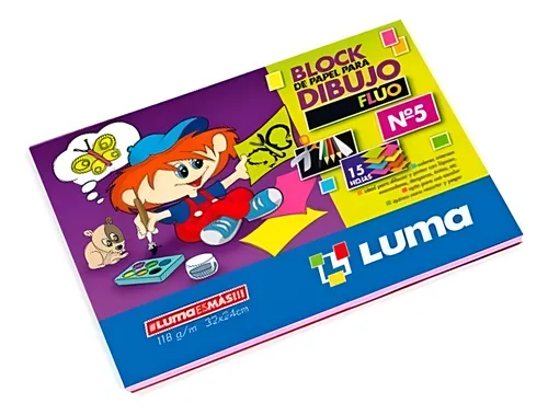 PACK BLOCK LUMA Nº5 FLUO X15 HJS X5U