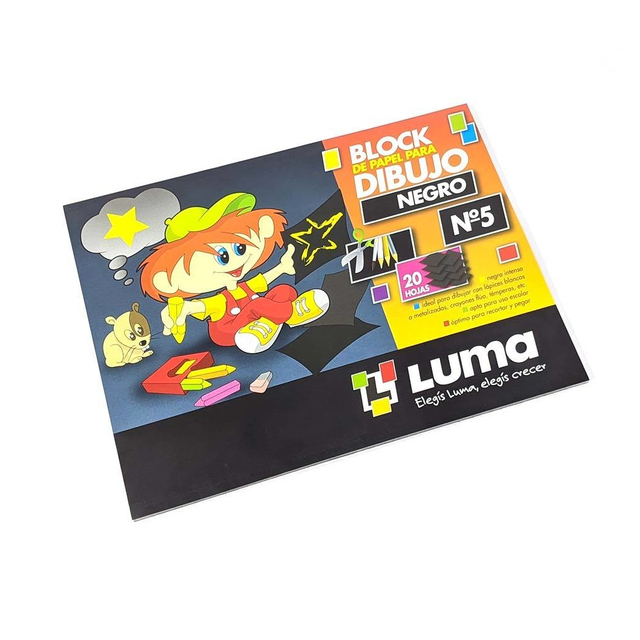 PACK BLOCK LUMA Nº5 NEGRO X20 HJS X5U