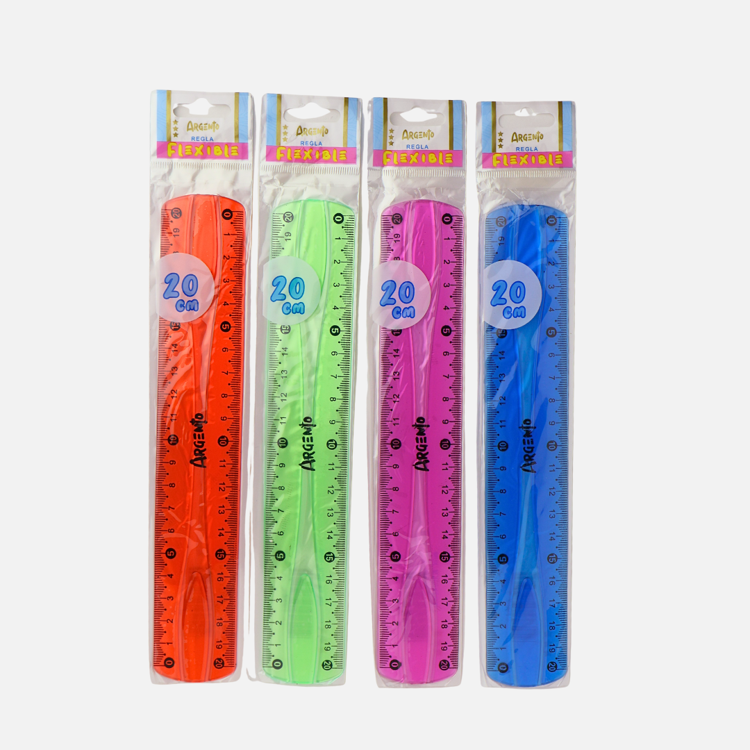REGLA FLEXIBLE ARGENTO X20CM XUND