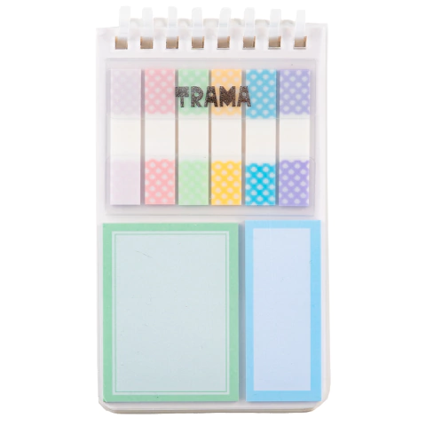 BLOCK NOTA ADHESIVA TRAMA C/ESPIRAL