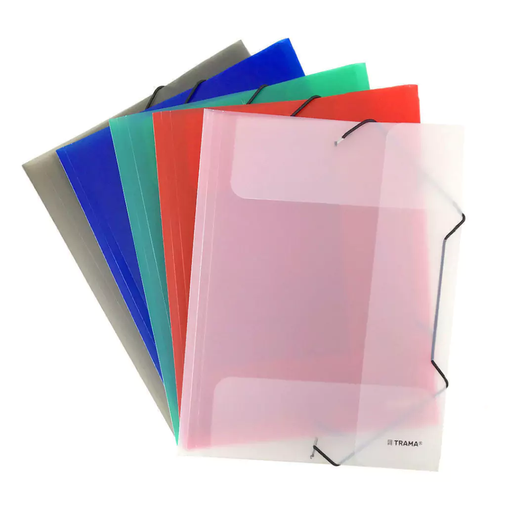 CARPETA TRAMA 3 SOLAPAS C/ELASTICO A4 PP