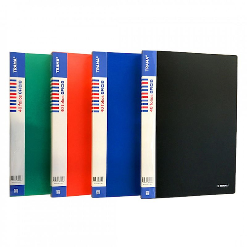 CARPETA TRAMA A4 CON 40 FOLIOS