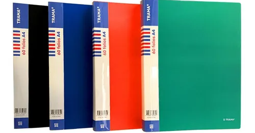 CARPETA TRAMA A4 CON 60 FOLIOS