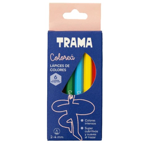 LAPICES DE COLOR TRAMA CORTO X 6 CLASICO