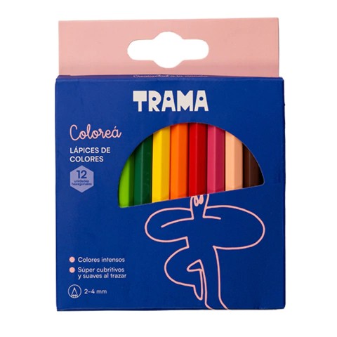 LAPICES DE COLORES TRAMA CORTO X 12 CLASICOS