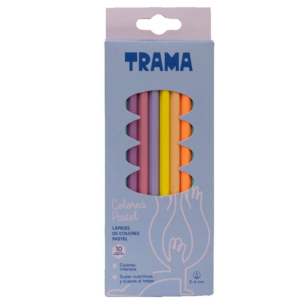 LAPIZ DE COLOR TRAMA PASTEL X10 U