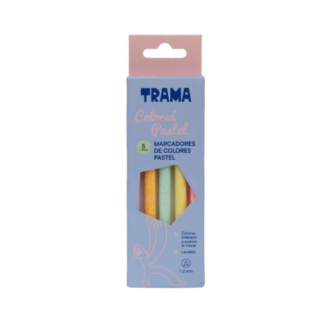 MARCADOR TRAMA PASTEL X5U
