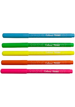 MARCADORES TRAMA ESCOLAR AL AGUA PUNTA PINCEL X5 FLUO