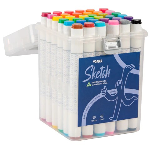 MARCADORES TRAMA SKETCH AL AGUA X36 COLORES CLASICO