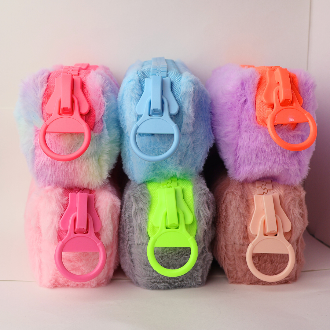 BULTO CARTUCHERA PELUCHE ARGENTO X48 UND