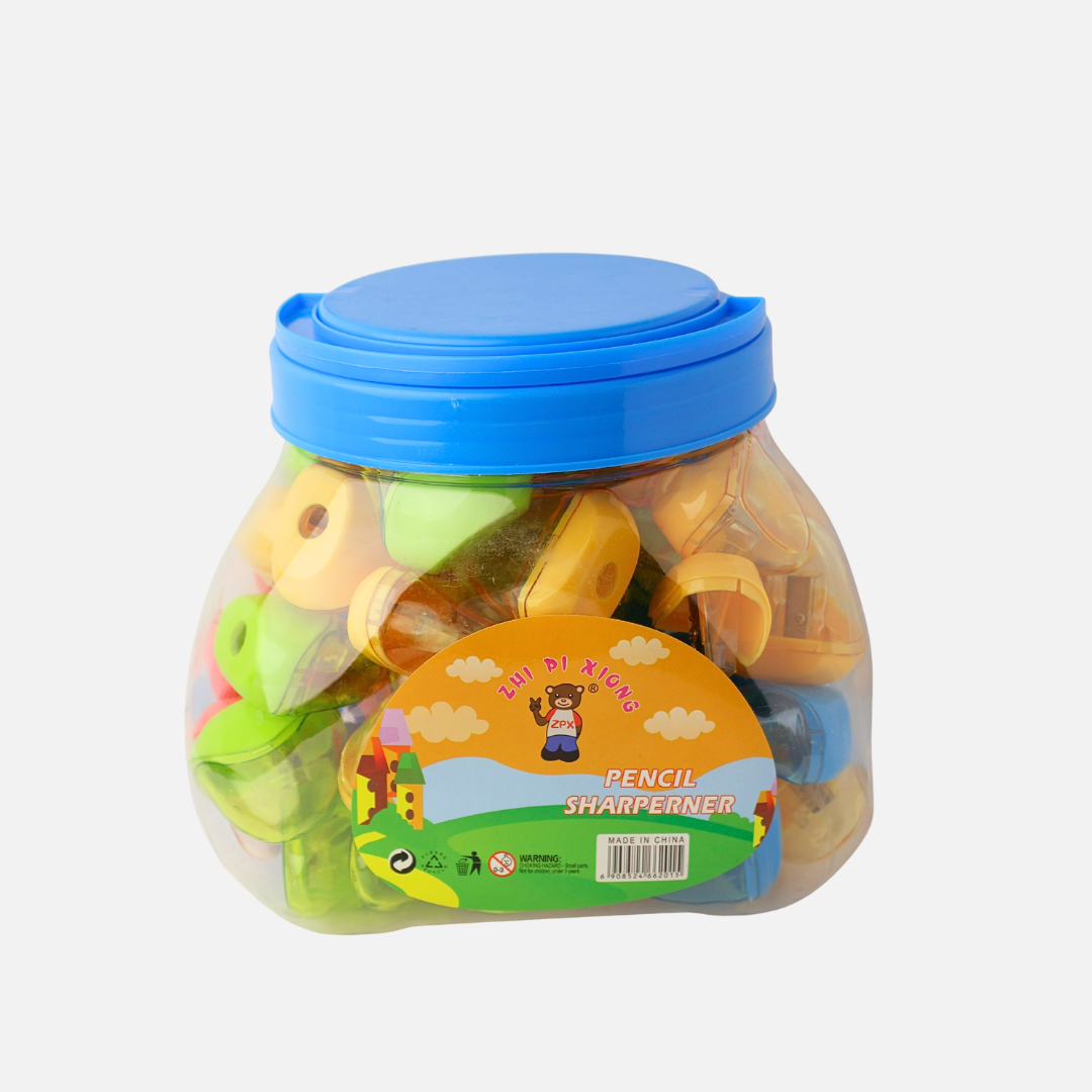 BULTO SACAPUNTAS C/DEPOSITO ARGENTO X24 COLOR SURT X12 PACK