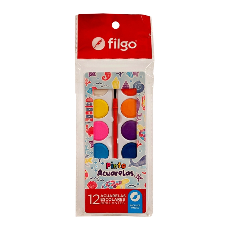 PACK ACUARELA PINTO FILGO X12 SURT X30 UND