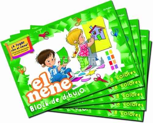 PACK BLOCK EL NENE N°5 X24 HJS COLOR X10U