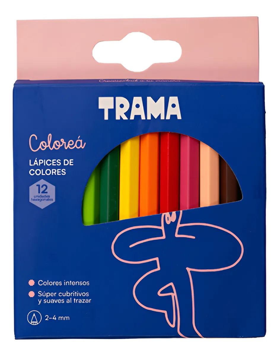 PACK LAPICES DE COLORES TRAMA CORTO X 12 CLASICOS X24 ESTUCHE