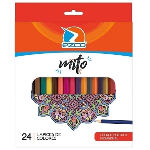 PACK LAPIZ DE COLOR EZCO MITO X24 SURT X6U