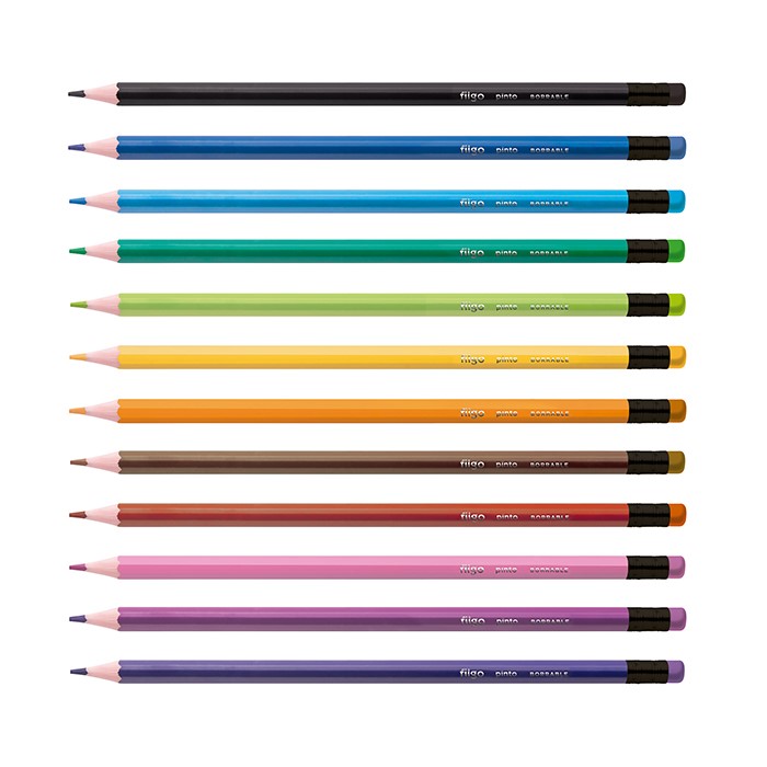 PACK LAPIZ DE COLOR PINTO FILGO X12 BORRABLE X12 ESTUCHES