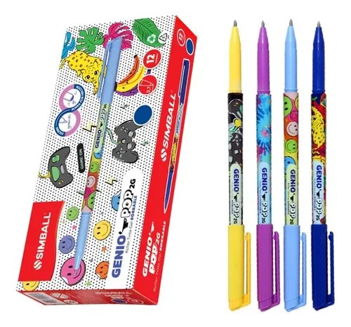 PACK ROLLER GEL BORRABLE SIMBALL GENIO POP 2G GAME ON X12 UNI