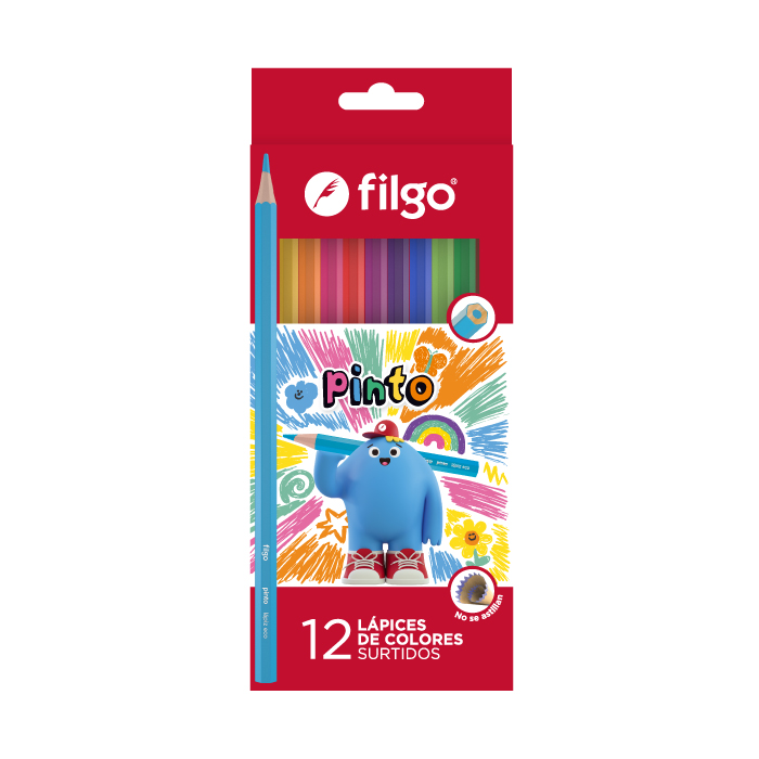 PACK LAPIZ DE COLORES PINTO FILGO X12 SURT X12 ESTUCHES