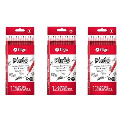 PACK LAPIZ GRAFITO FILGO HB C/G X12 x12 ESTUC