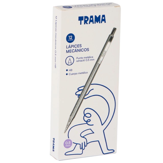 PACK PORTAMINAS METÁLICO TRAMA X12 UND