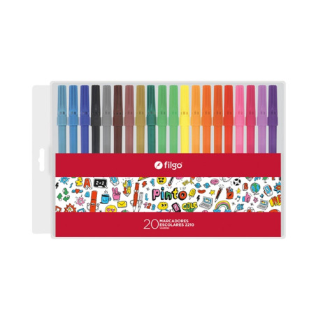 PACK MARCADOR ESCOLAR PINTO 2210 X20 SURT X12 ESTUCHES