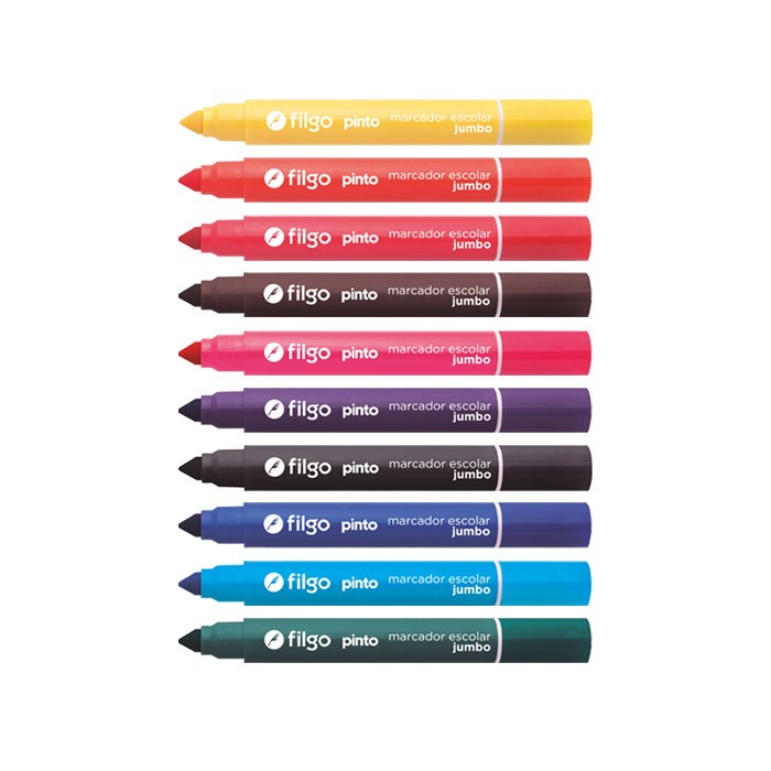 MARCADOR ESCOLARES FILGO PINTO JUMBO X10 PACK X12 ESTUCHES