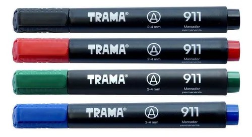 PACK MARCADORES TRAMA PERMANENTE GRUESO PUNTA REDONDA 911 VERDE X10 UND