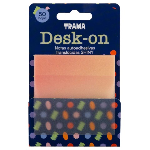 PACK NOTA AUTOADHESIVA TRANSLUCIDAS SHINY TRAMA X12UND