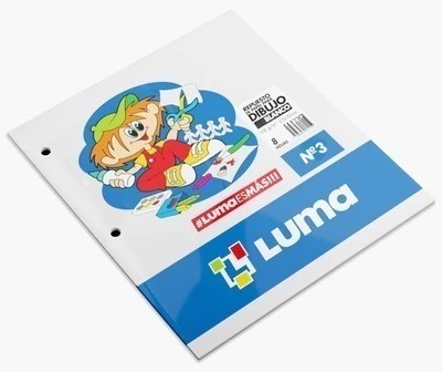 PACK REPUESTO DE DIBUJO LUMA N°3 X 8HJS BLANCO X25