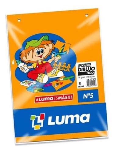 PACK REPUESTO DE DIBUJO LUMA N°5 X 6HJS COLOR X25