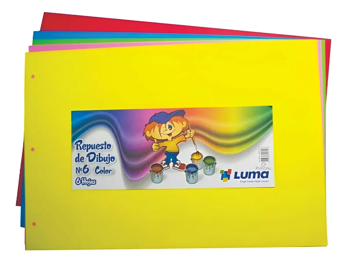 PACK REPUESTO DE DIBUJO LUMA N°6 X 6HJS COLOR X25