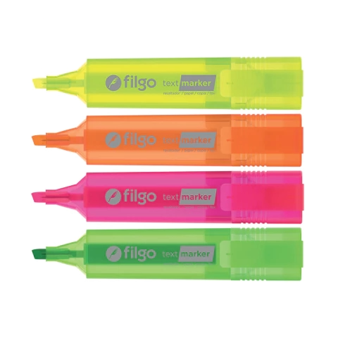 PACK RESALTADOR TEXT MARKER FILGO X4 FLUO X30 ESTUCHES