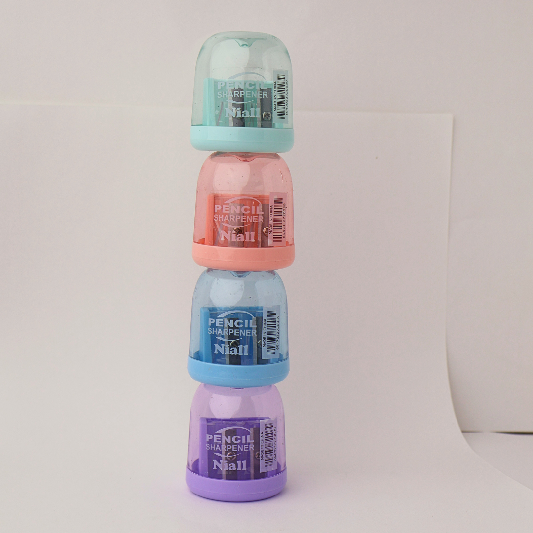 PACK SACAPUNTAS C/DEPOSITO PASTEL ARGENTO 2ORIFICIOS X48