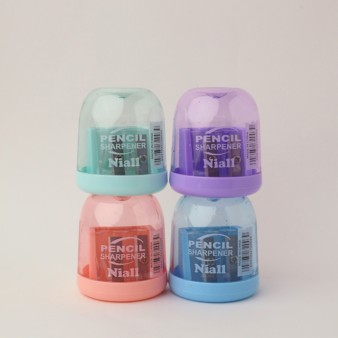 PACK SACAPUNTAS C/DEPOSITO PASTEL ARGENTO 2ORIFICIOS X48