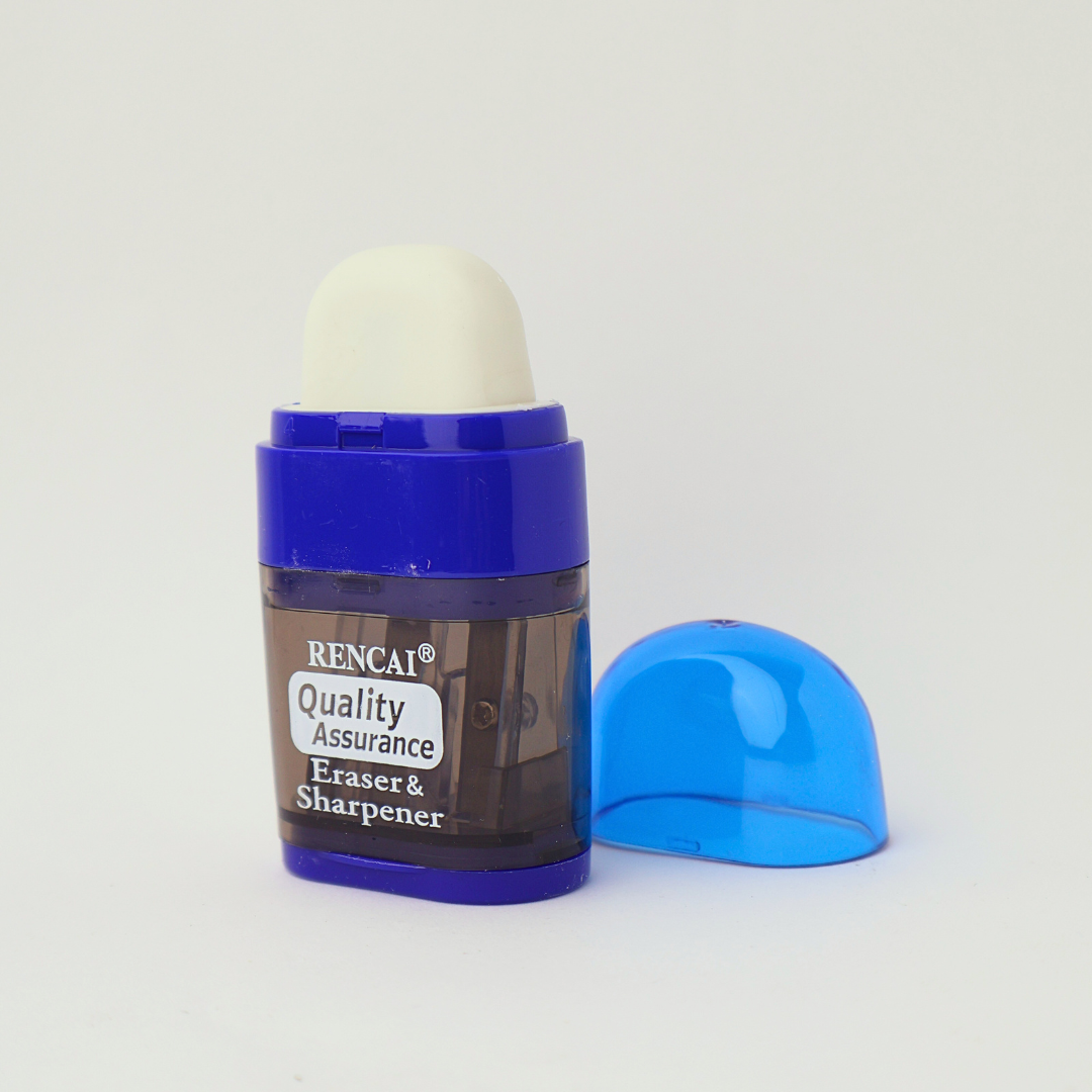 PACK SACAPUNTAS C/DEPOSITO Y GOMA DE BORRAR ARGENTO X12