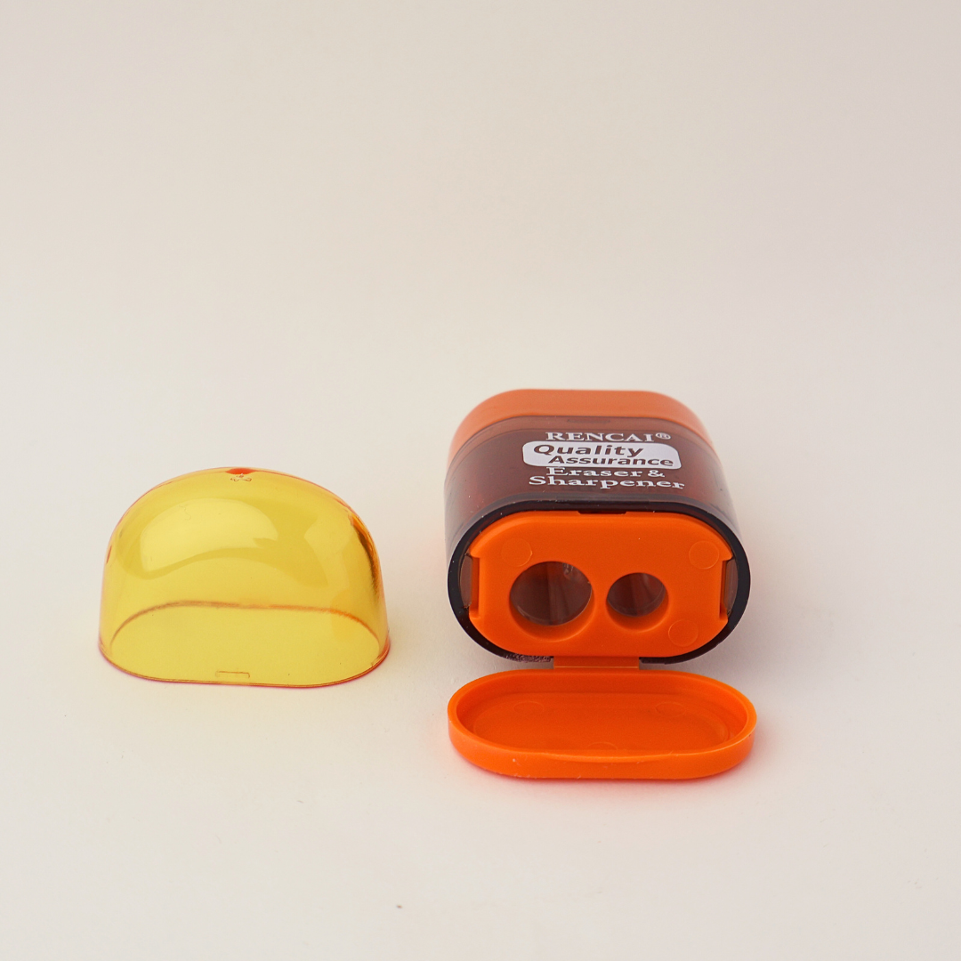 PACK SACAPUNTAS C/DEPOSITO Y GOMA DE BORRAR ARGENTO X12