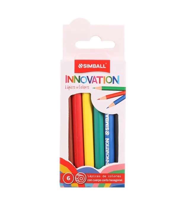 LAPIZ DE COLOR CORTO INNOVATION SIMBALL X6 CLASICO
