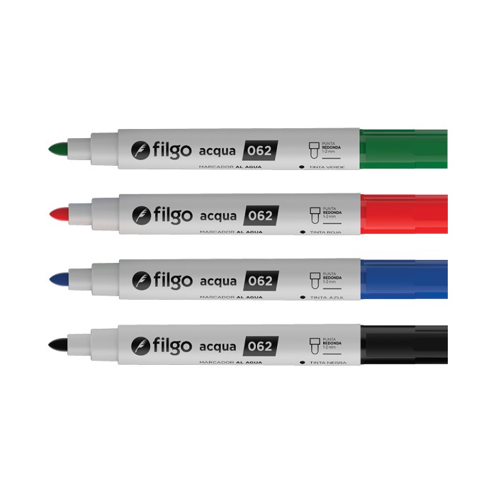 PACK MARCADOR ACQUA 062 FILGO P/REDONDA X12