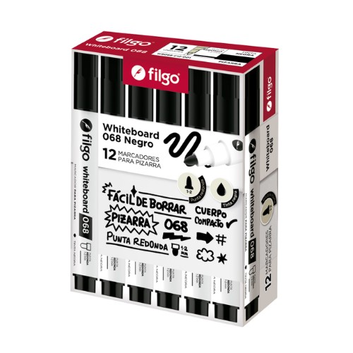 PACK MARCADOR FILGO 068 PARA PIZARRA X12 UND
