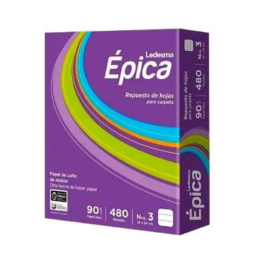 REPUESTO ÉPICA X480 HOJAS CUADRICULADAS
