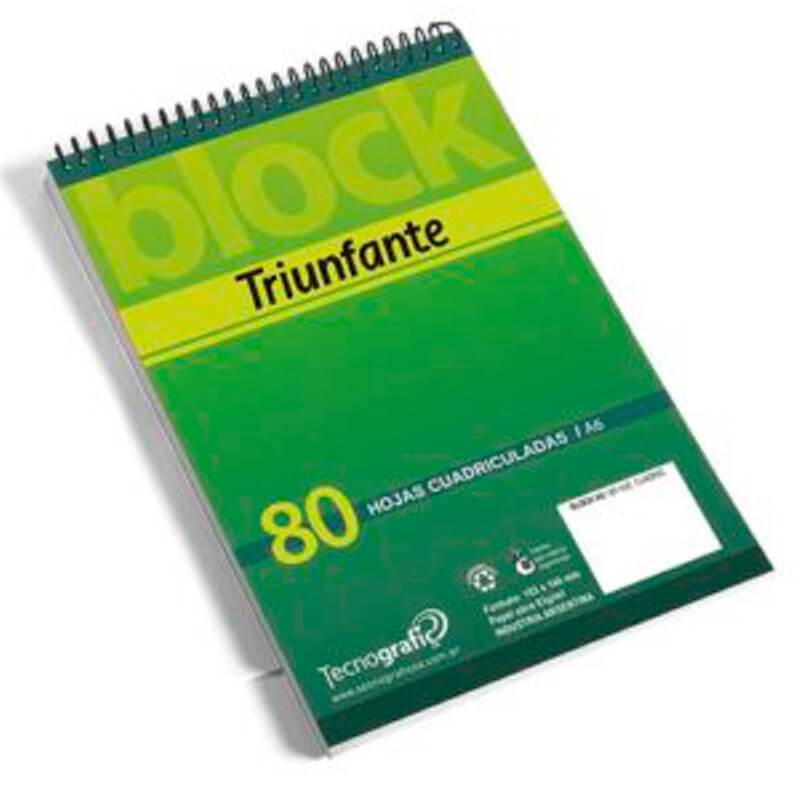 BLOCK ESQUELITA A6 TRIUNFANTE X80 HJS CUAD