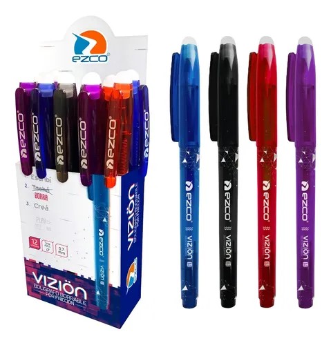 LAPICERA BORRABLE EZCO VIZION PACK X12 UND