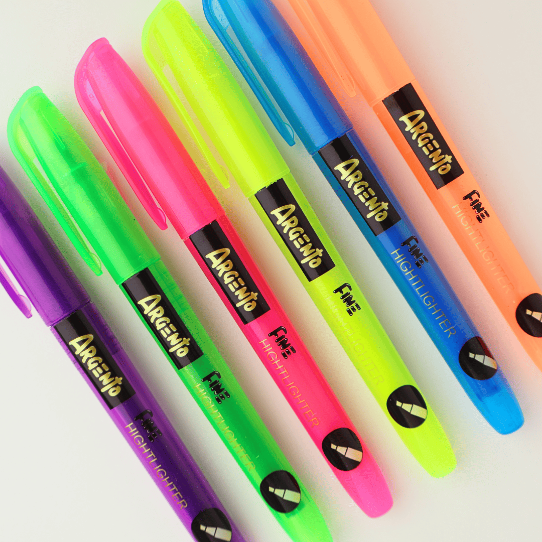 COMBO RESALTADOR FLÚO ARGENTO X15 PACKS DE 36 UND