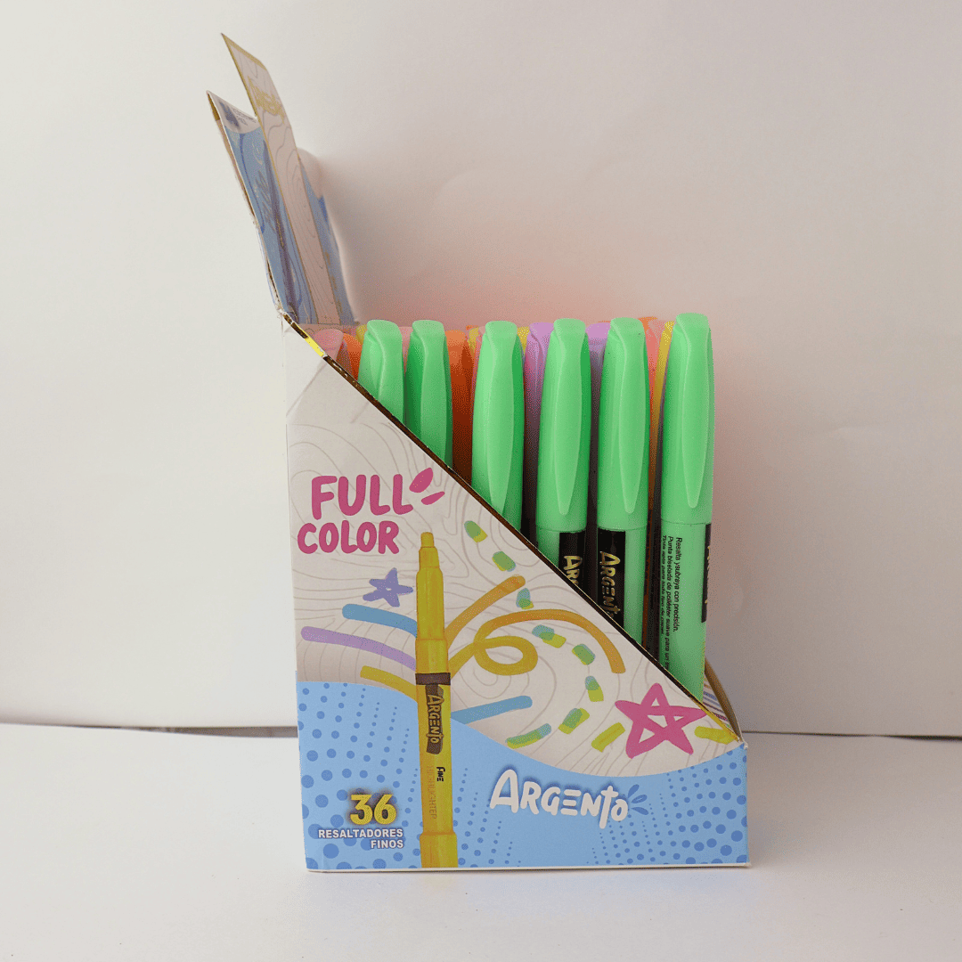 COMBO RESALTADOR PASTEL ARGENTO X15 PACKS DE X36 UND