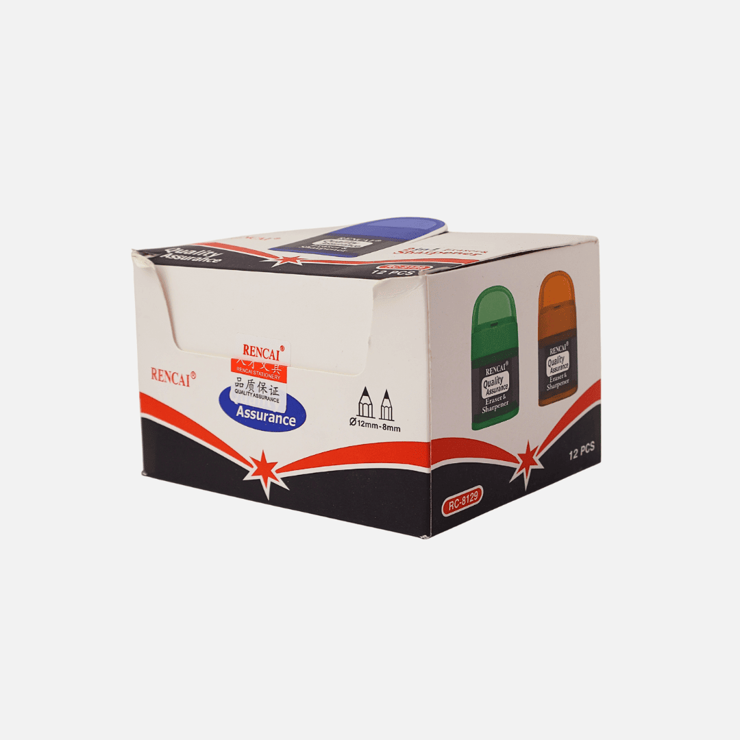 COMBO SACAPUNTAS C/DEPOSITO Y GOMA DE BORRAR ARGENTO X10 PACKS X12 UND ARGENTO