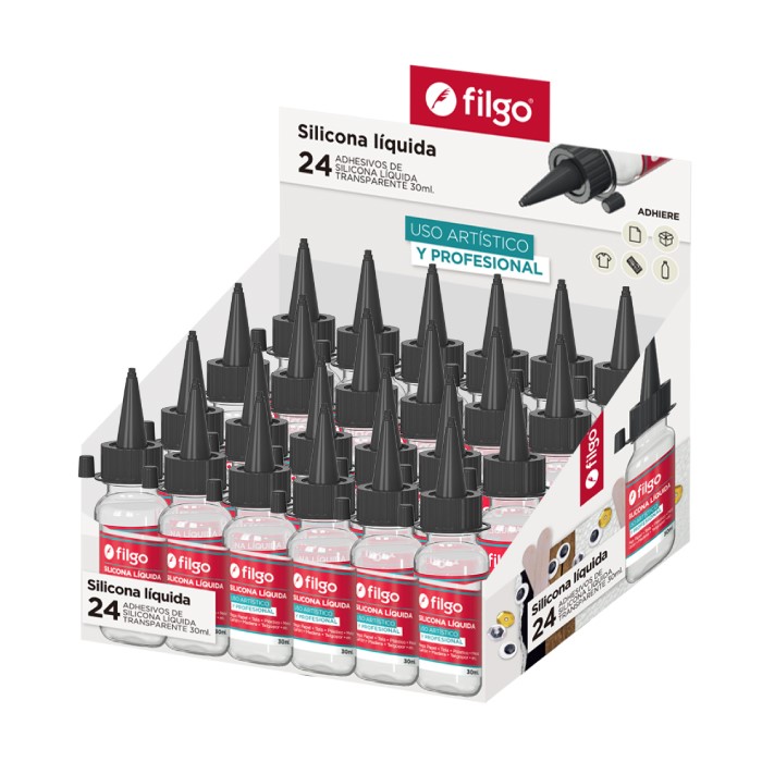 SILICONA LIQUIDA FILGO X30 ML PACK X 24 UND