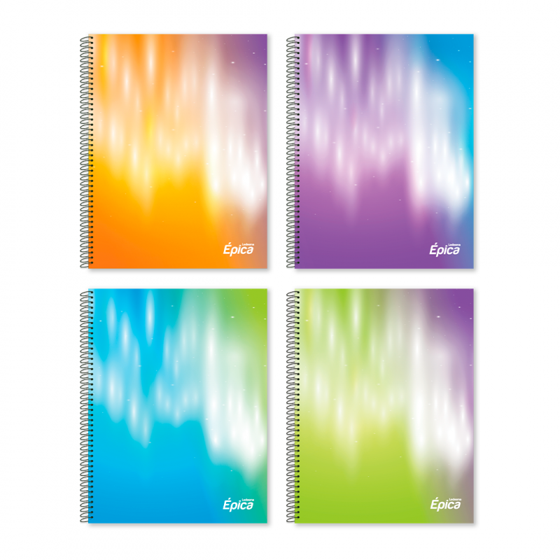 CUADERNO ÉPICA (21X27) ESPIRALADO X 60 HJS RAYADAS PACK X5 UND